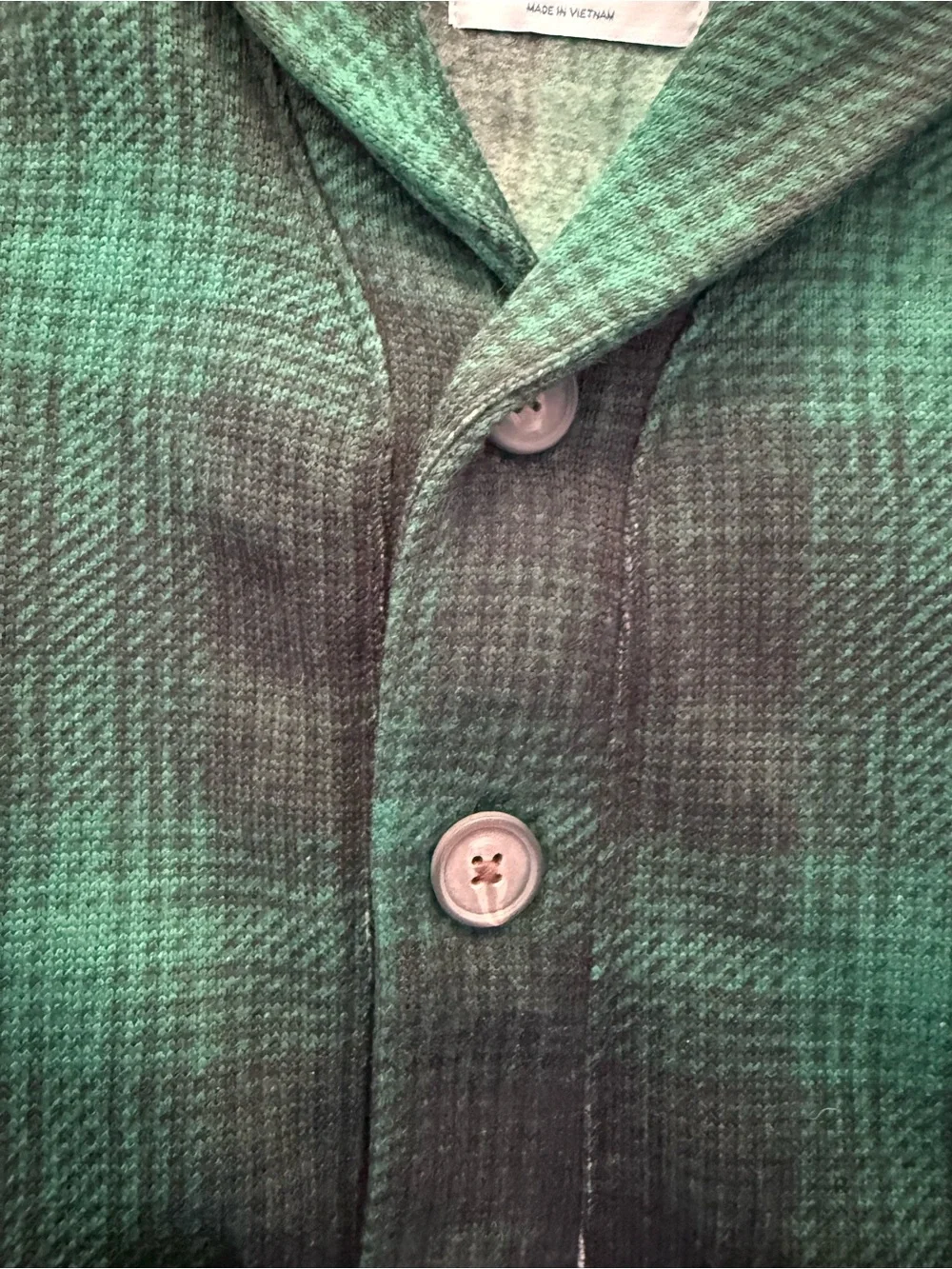 Old Navy Green and Black Plaid Shawl-Collar Kids Jacket